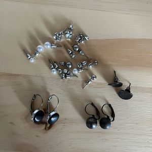 A bundle of earrings
